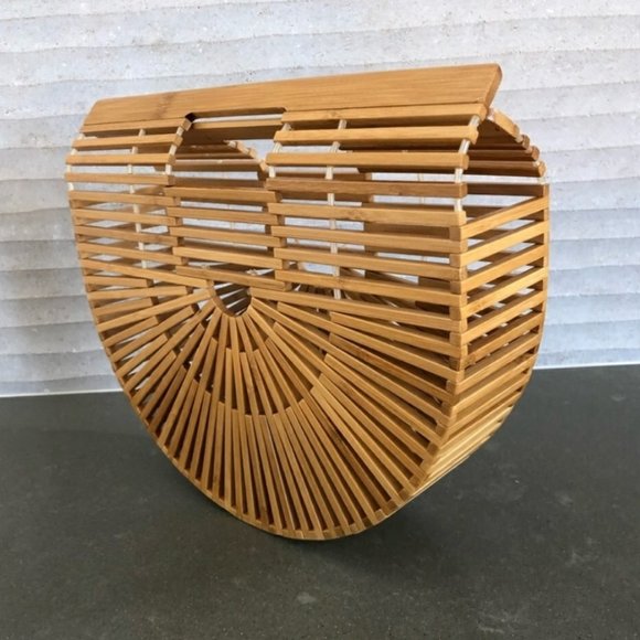 Handbags - Handmade Woven Bamboo Beach Bag Tote Purse